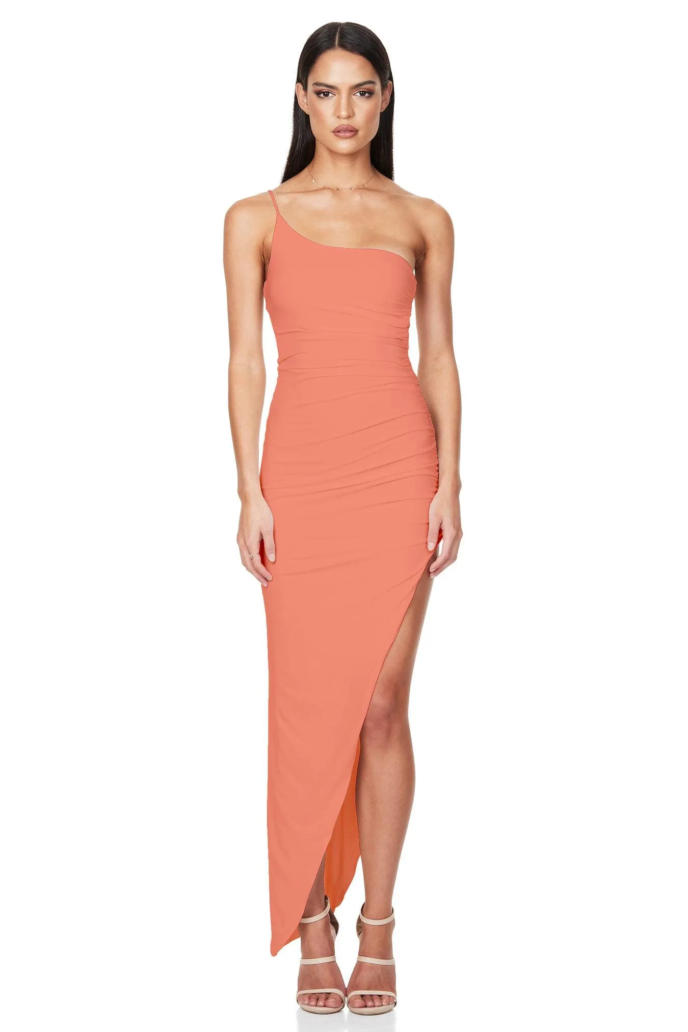 Nookie Aria One Shoulder Gown - Melon