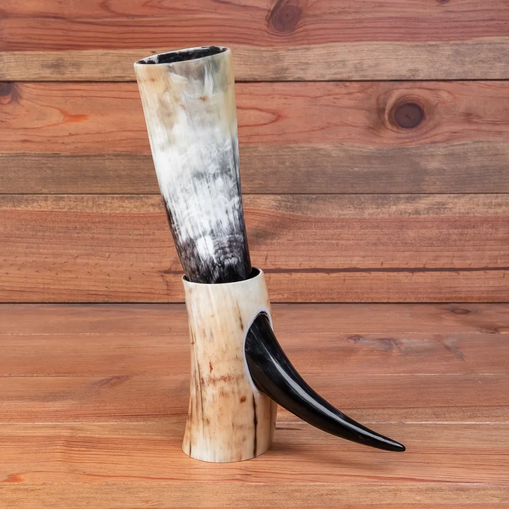 Polished Drinking Horn   Horn Stand (Regular)