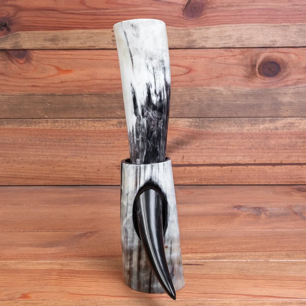 Polished Drinking Horn   Horn Stand (Regular)