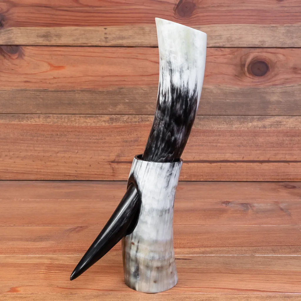 Polished Drinking Horn   Horn Stand (Regular)