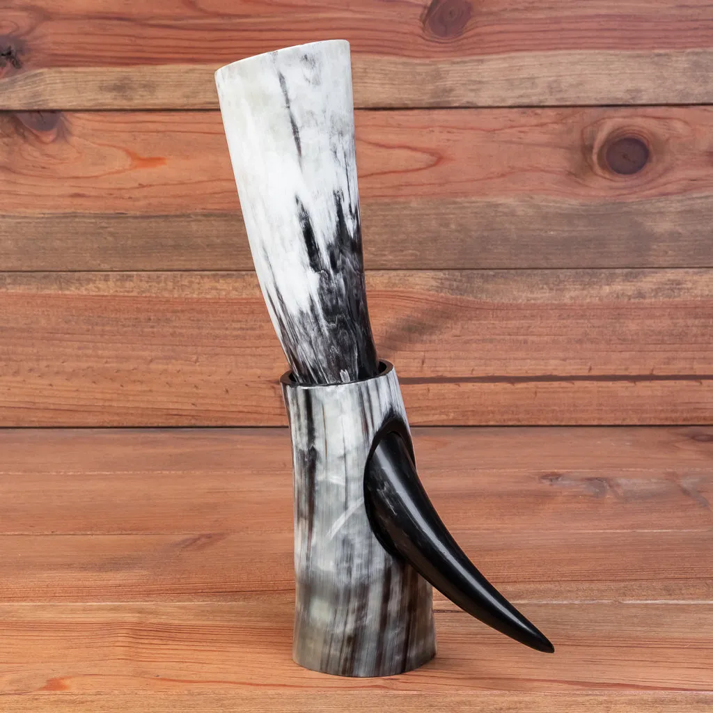 Polished Drinking Horn   Horn Stand (Regular)