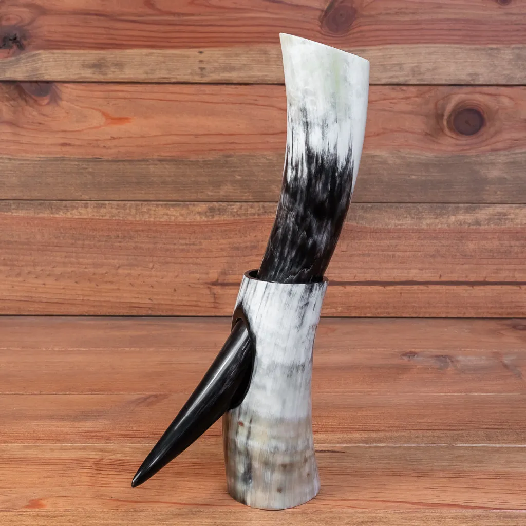 Polished Drinking Horn   Horn Stand (Regular)