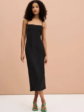 Riviera Midi Dress in Black