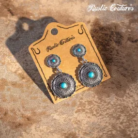 Rustic Couture's Navajo Natural Stone Concho Dangling Earring