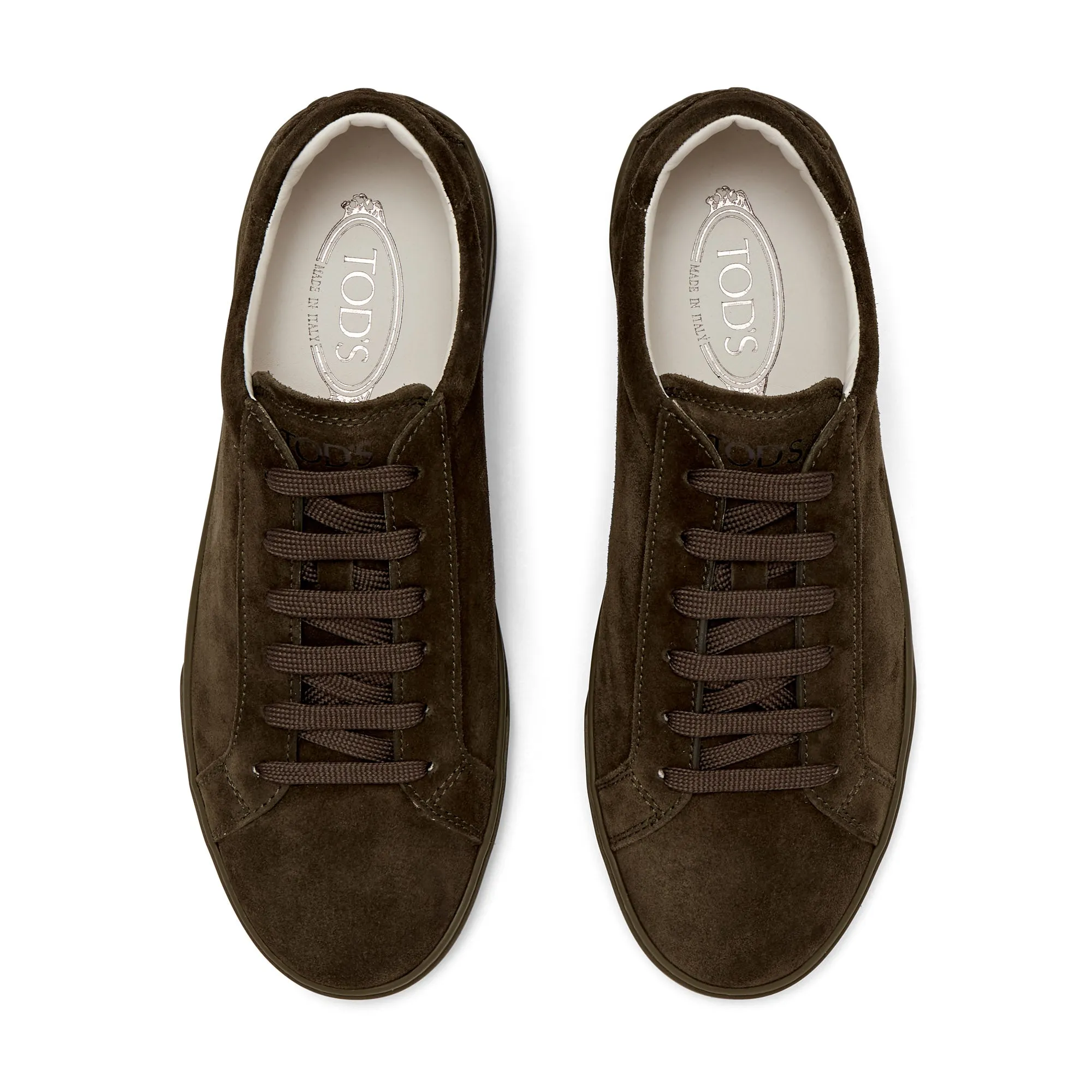 TOD's Low Top Suede Trainer (Khaki Brown)